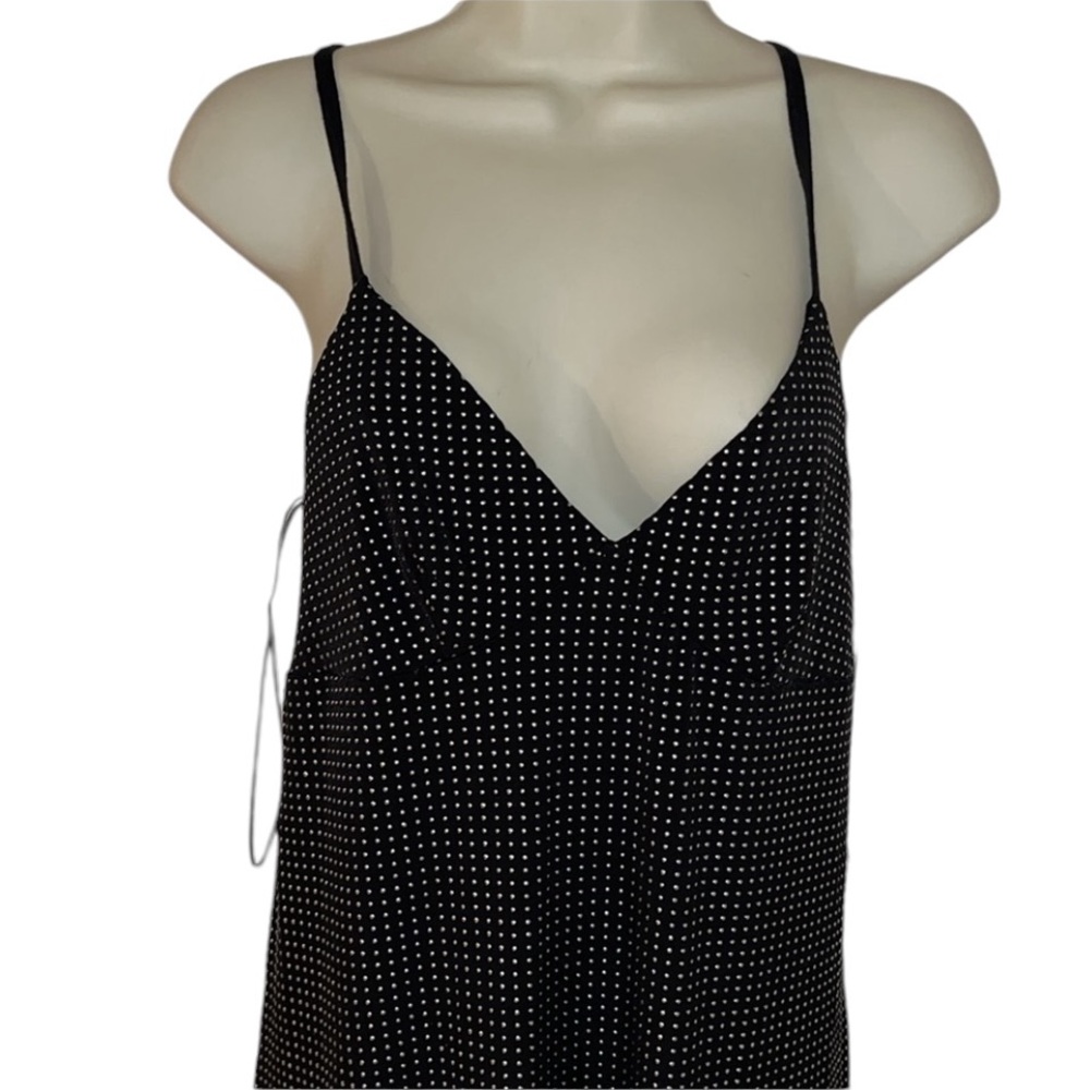 Micheal Kors size XS-SM black maxi dress silver studded adjustable straps